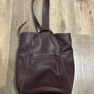 Esprit Burgandy Leater Convertible Bag with original Tags